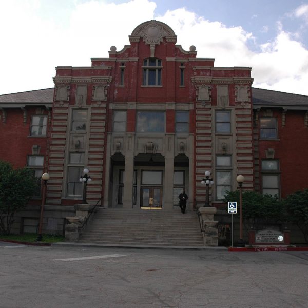 Front view medical coroner's building